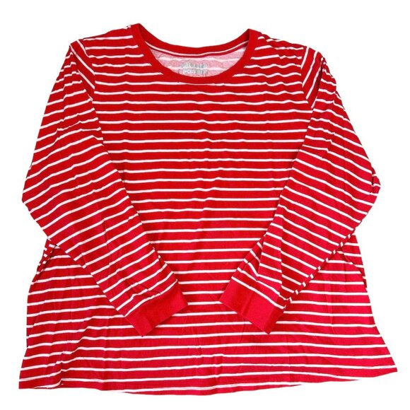 Jammies for your Families Women Stripe Red & White Set of Pajamas Size 1X, Used - Picture 2 of 5